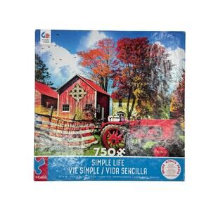 Ceaco Simple Life Americana Fall Farm 750 Piece Jigsaw Puzzle *COMPLETE*